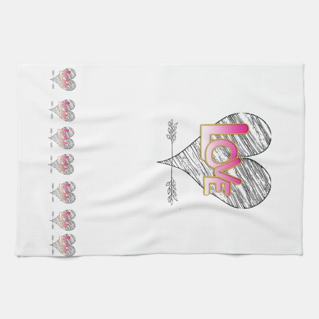 Linge De Cuisine amour (Horizontal)