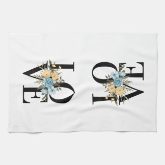 Linge De Cuisine Amour Avec Fleurs Design