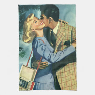 Linge De Cuisine Amour vintage et romance, Danse de Noël