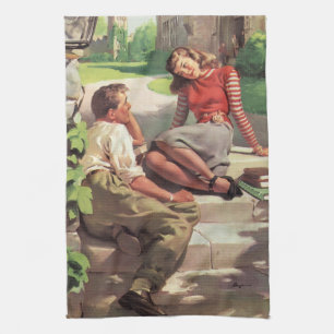 Linge De Cuisine Amour vintage et romance, Épouses du lycée