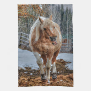 Linge De Cuisine Amoureux Palomino Peinture Ranch Cheval Animal-amo