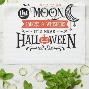 Linge De Cuisine Amusant Jolie Sorcière Lune Chats Noirs Halloween