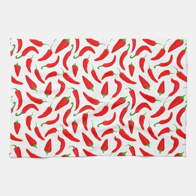 Linge De Cuisine Amusant poivre rouge (Horizontal)
