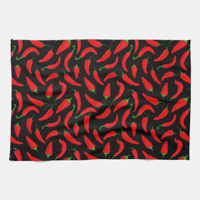Linge De Cuisine Amusant poivre rouge (Horizontal)