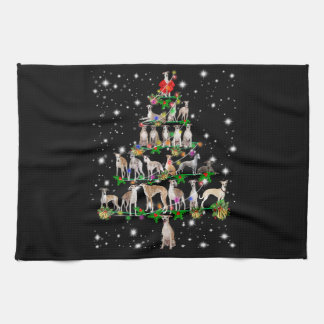 Linge De Cuisine Amusant Whippet Noël Arbre Ornament Décor cadeau