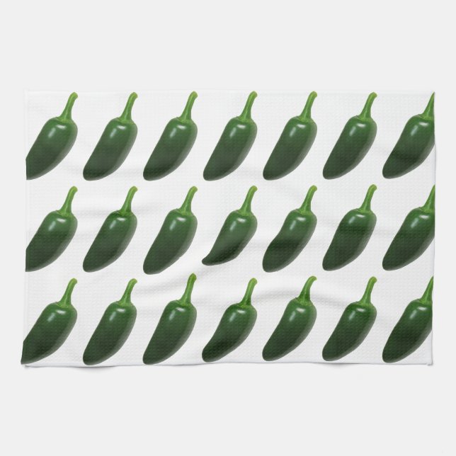 Linge De Cuisine Amusement et poivre épicé de Jalapeno (Horizontal)
