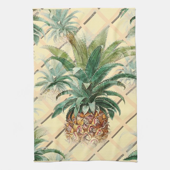 Linge De Cuisine Ananas À Thème Été (Vertical)