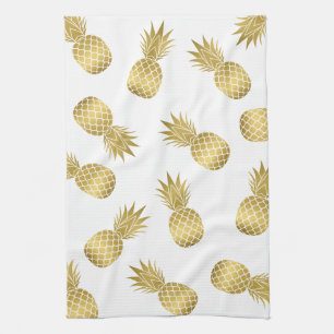 Linge De Cuisine Ananas d'or de Faux