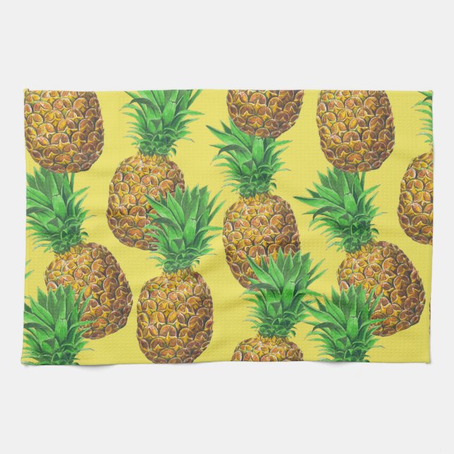 Linge De Cuisine Ananas ensoleillés (Horizontal)
