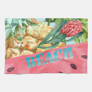 Linge De Cuisine Ananas Pastèque Hibiscus Feuilles de Palmier Cool