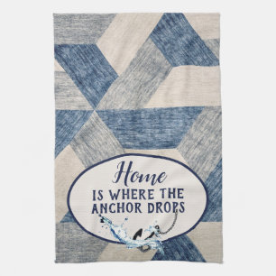 Linge De Cuisine Ancre Nautique Avec Citation