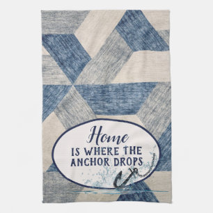 Linge De Cuisine Ancre Nautique Avec Citation