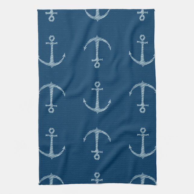 Linge De Cuisine Ancre nautique voile voile cuisine cuisine serviet (Vertical)