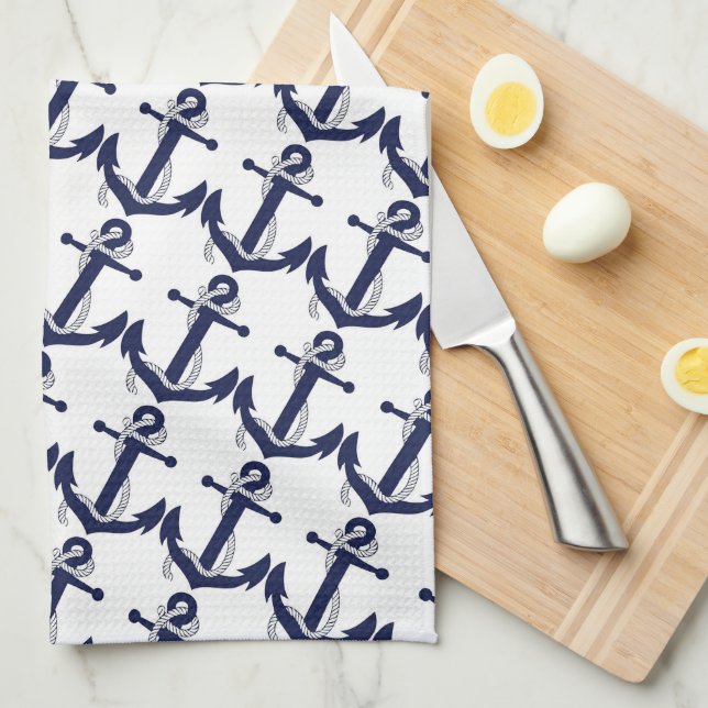 Linge De Cuisine Ancres (Quart Plié)