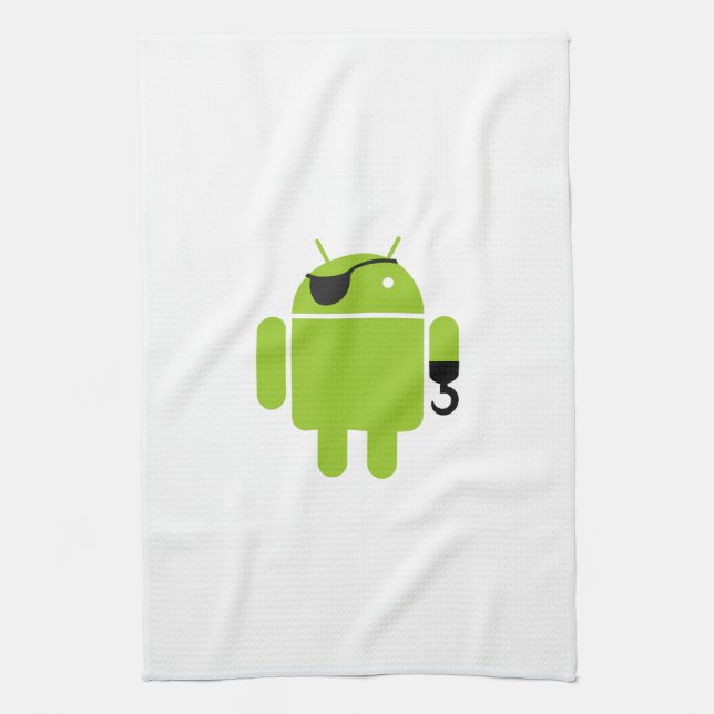 Linge De Cuisine Android Robot Pirate Style (Vertical)