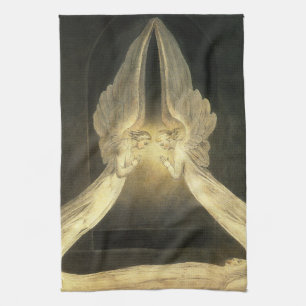 Linge De Cuisine Angels vintages survolant Jésus-Christ