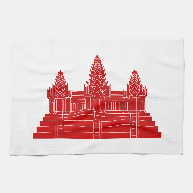 Linge De Cuisine Angkor Vat Ver.2.0. Temple khmer (Horizontal)