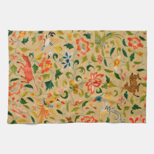 Linge De Cuisine Animal Antique Cheval Oiseau Deer Rabbit