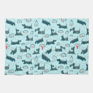 Linge De Cuisine Animal familier écossais d'écossais de Terrier de