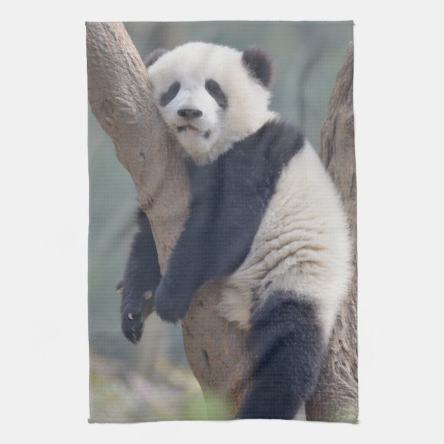 Linge De Cuisine Animaux de bébés cutest | Bébé Panda Ours Dormir (Vertical)