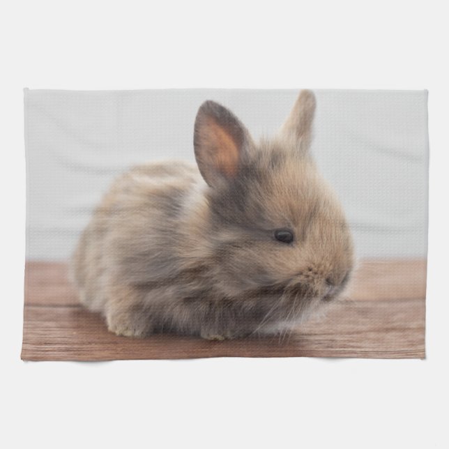 Linge De Cuisine Animaux de bébés cutest | Petit lapin bébé (Horizontal)