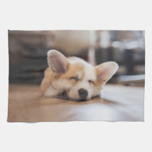 Linge De Cuisine Animaux de bébés cutest Sleepy Corgi