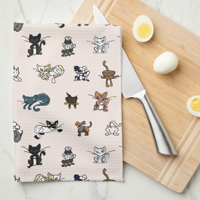 Linge De Cuisine Animaux de compagnie élémentaires (Quart Plié)