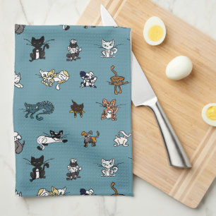 Linge De Cuisine Animaux Elémentaires turquoises