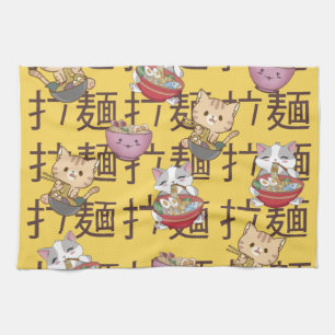 Linge De Cuisine Anime japonais Cat Ramen Noodles