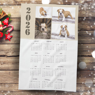 Linge De Cuisine Année 2026 Calendrier Chien animal de compagnie 4 