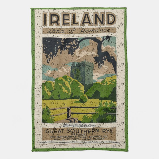 Linge De Cuisine Annonce de voyage vintage Blarney Castle (Vertical)