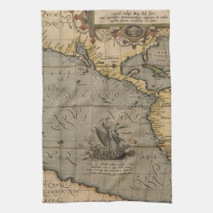 Linge De Cuisine Antique vieille carte inspirée (14) étiquette de b