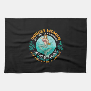 Linge De Cuisine Août Femme Âme De Mermaid Leo Zodiac Anniversaire
