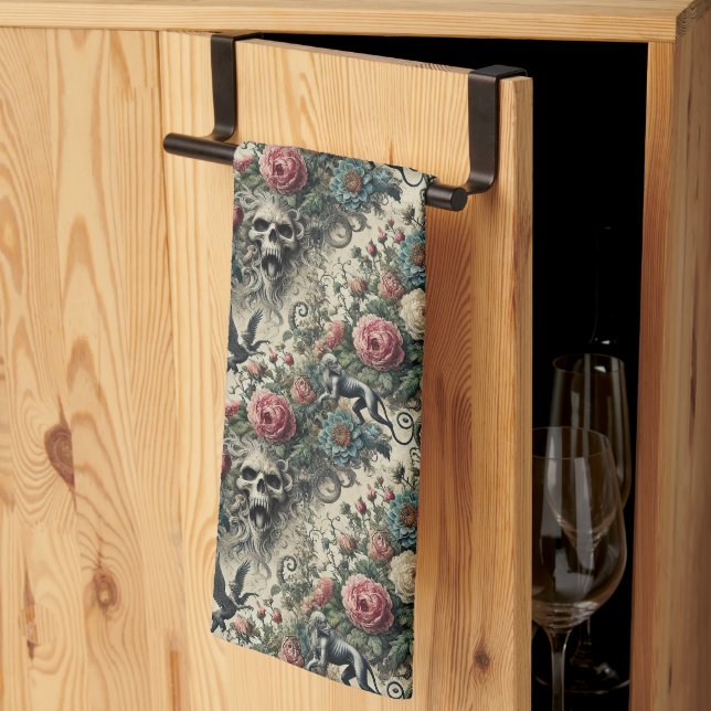 Linge De Cuisine Appel à la Night Gallery - gothique victorien (Pliage en tiers)