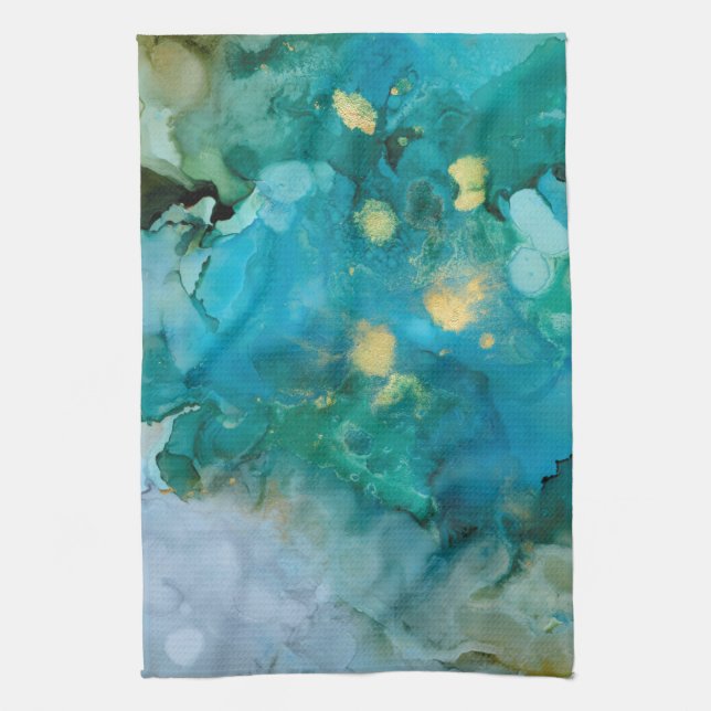 Linge De Cuisine Aqua Brume I (Vertical)