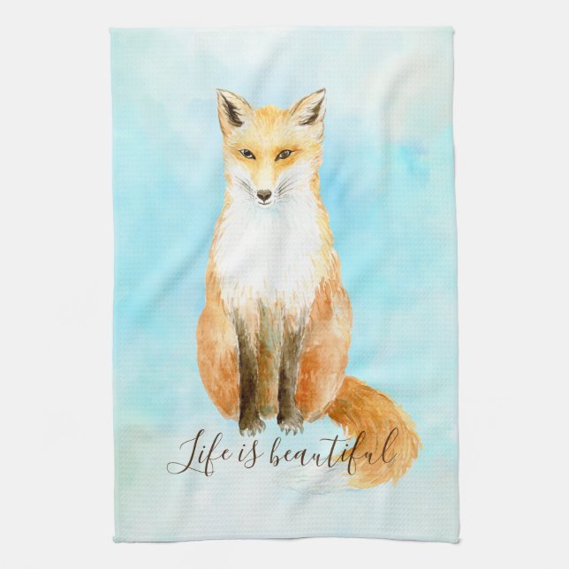 Linge De Cuisine Aqua Fox             (Vertical)