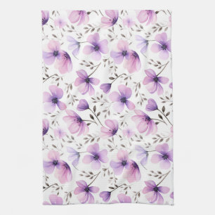 Linge De Cuisine Aquarelle Botanique Motif Floral