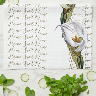 Linge De Cuisine Aquarelle Calla Lily Accueil Sweet Home Personnali