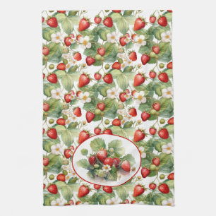 Linge De Cuisine Aquarelle de fraises mûres