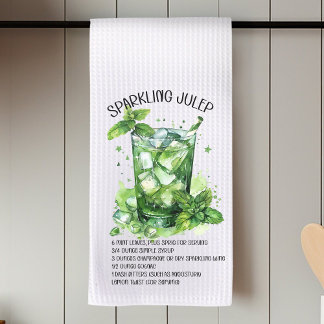 Linge De Cuisine Aquarelle de la recette de cocktail Sparkling Jule