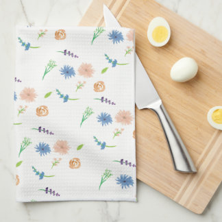 Linge De Cuisine Aquarelle Fleur sauvage Art original