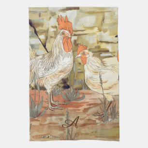 Linge De Cuisine Aquarelle French Country Coloré Rooster Cuisine
