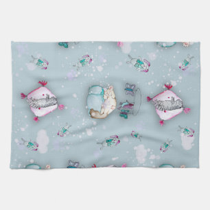 Linge De Cuisine Aquarelle motif chatons couchage mignons et leurs
