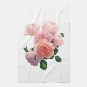 Linge De Cuisine Aquarelle rose rose Roses rouges Modèle Floral mod