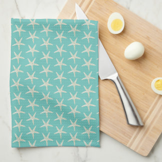 Linge De Cuisine Aquarelle turquoise poisson étoile