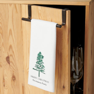 Linge De Cuisine Arbre à pin d'eau Noël moderne
