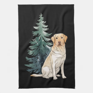 Linge De Cuisine Arbre de Noël Chien Fête Amoureux de Chien Noël