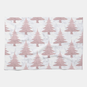Linge De Cuisine Arbre de Noël rose élégant de parties