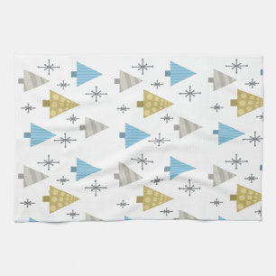 Linge De Cuisine Arbres de Noël rétro des années 50