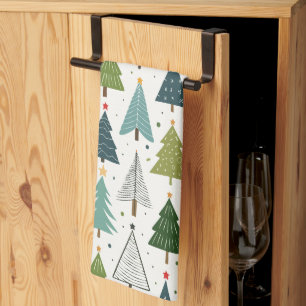 Linge De Cuisine Arbres rétro